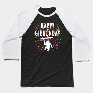 Gibbon October 24th Gibbon Animal Welfare Monkey Baseball T-Shirt